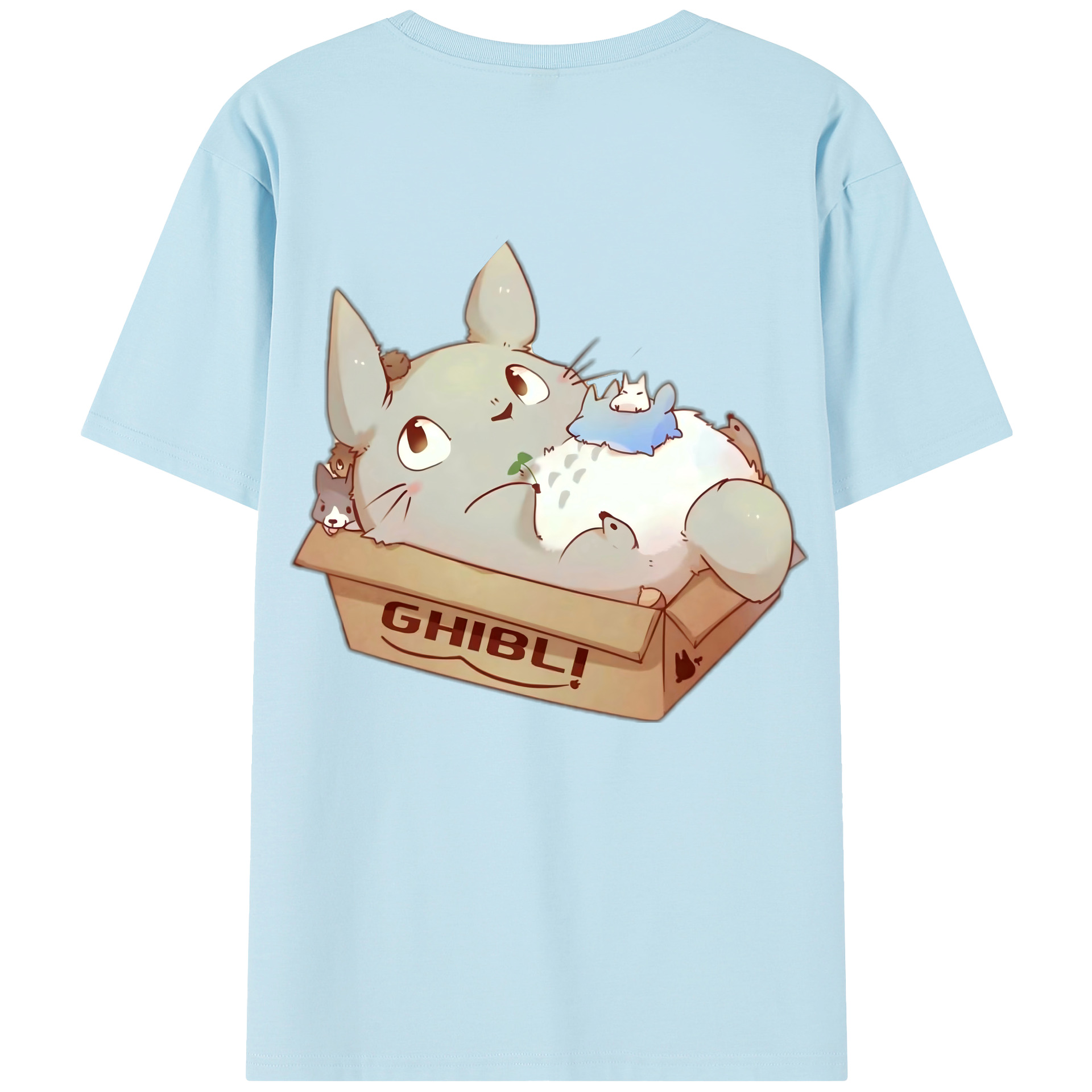 （画像用） となりのトトロ 草壁メイ 草壁サツキ My Neighbor Totoro Satsuki Kusakabe Mei Kusakabe 綿100％半袖Tシャツ（背面プリント）